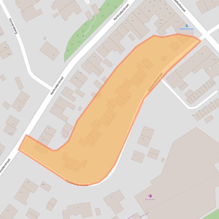 Kaart van postcodegebied 6471BN.