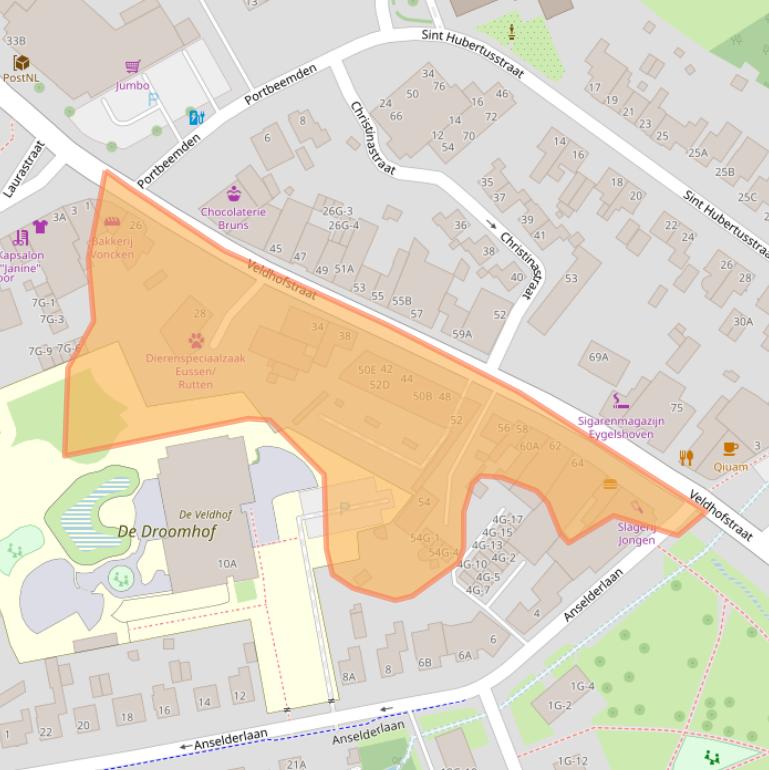 Kaart van postcodegebied 6471CK.