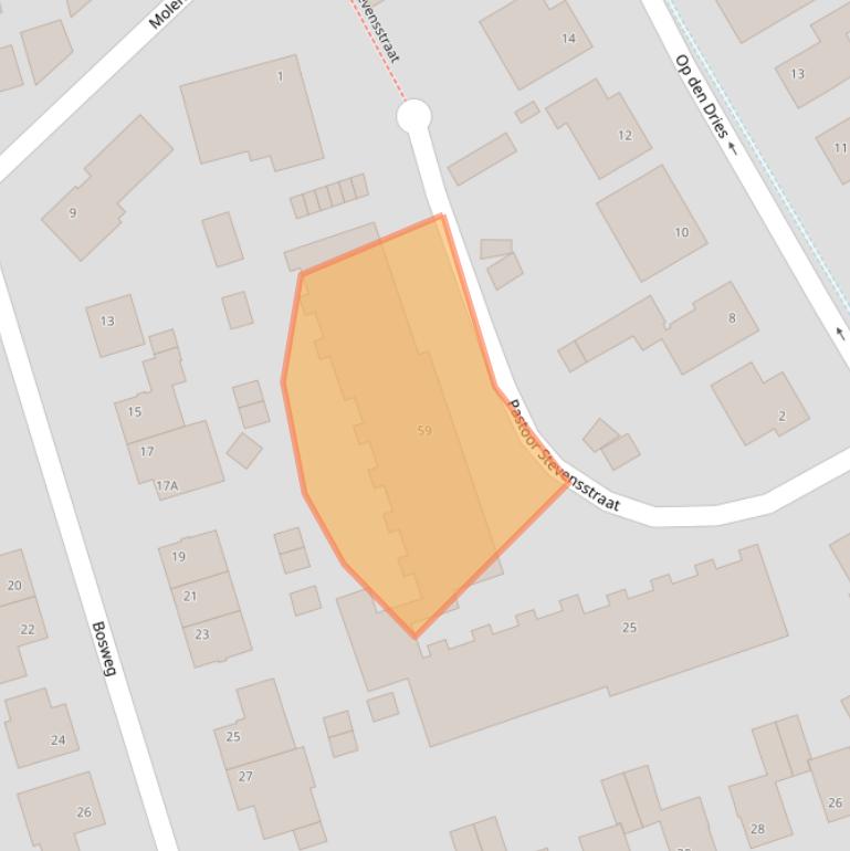 Kaart van postcodegebied 6471GZ.