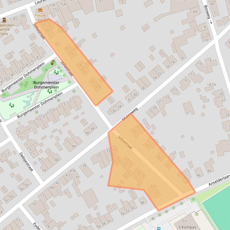 Kaart van postcodegebied 6471HH.