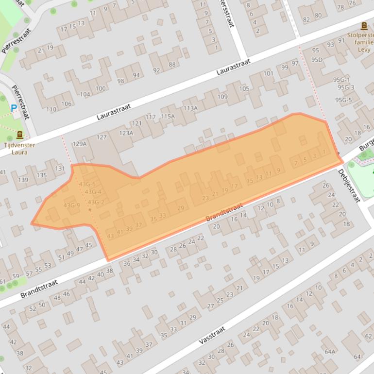 Kaart van postcodegebied 6471JA.