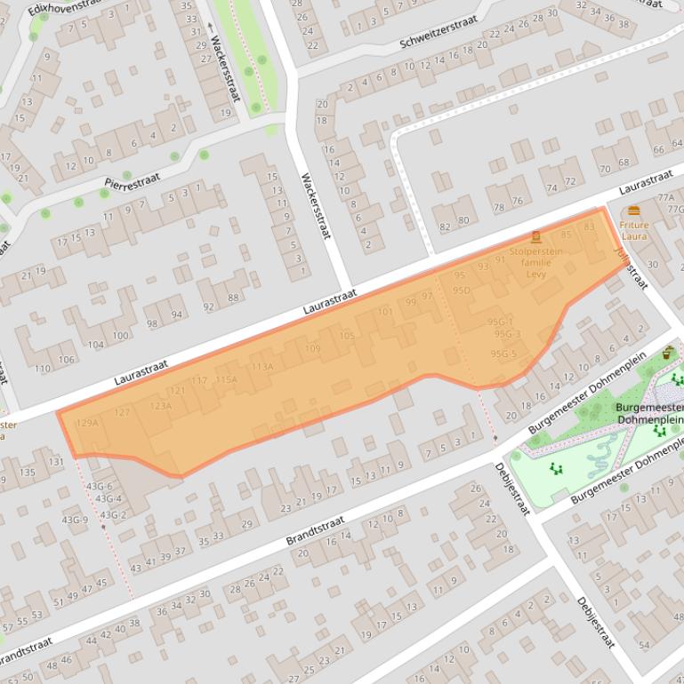 Kaart van postcodegebied 6471JJ.