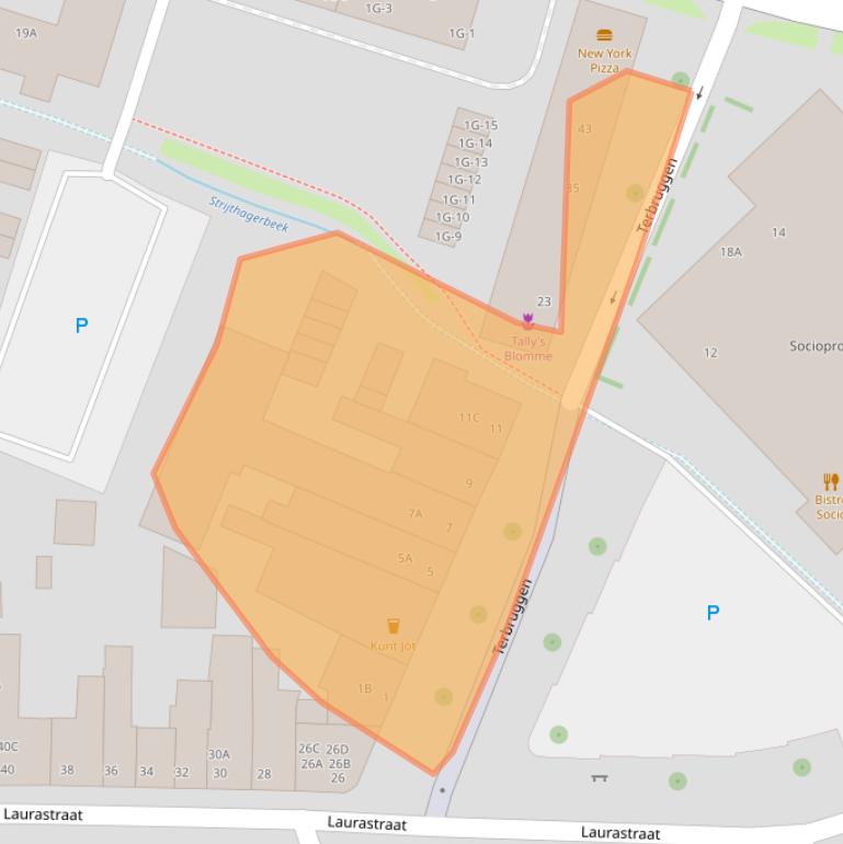 Kaart van postcodegebied 6471JS.