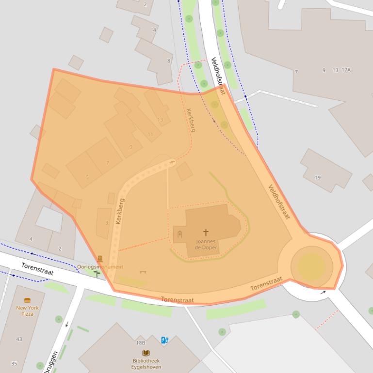 Kaart van postcodegebied 6471JW.