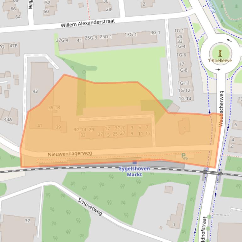 Kaart van postcodegebied 6471VJ.