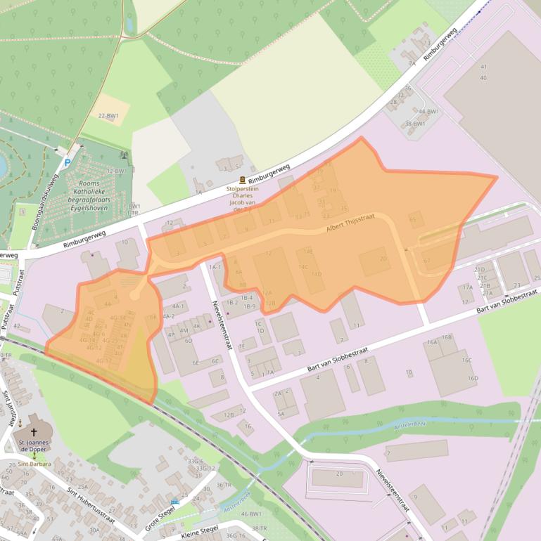 Kaart van postcodegebied 6471WX.