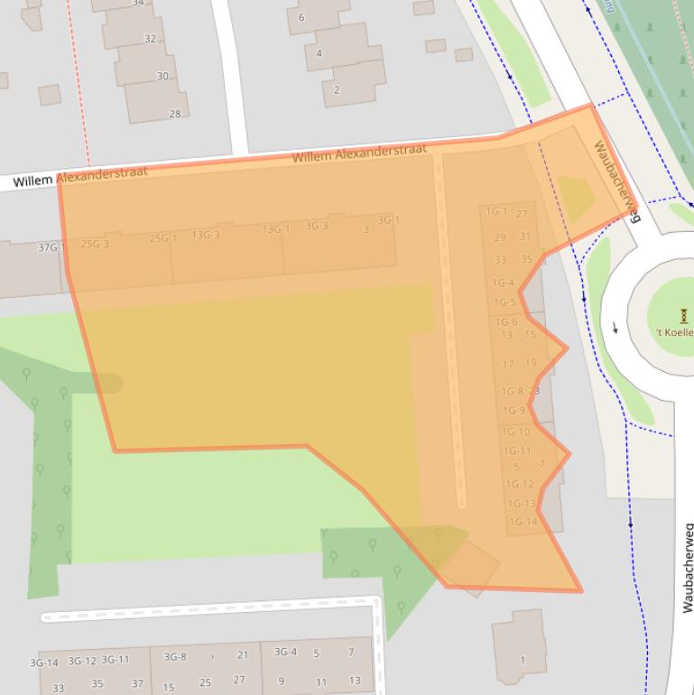 Kaart van postcodegebied 6471XM.