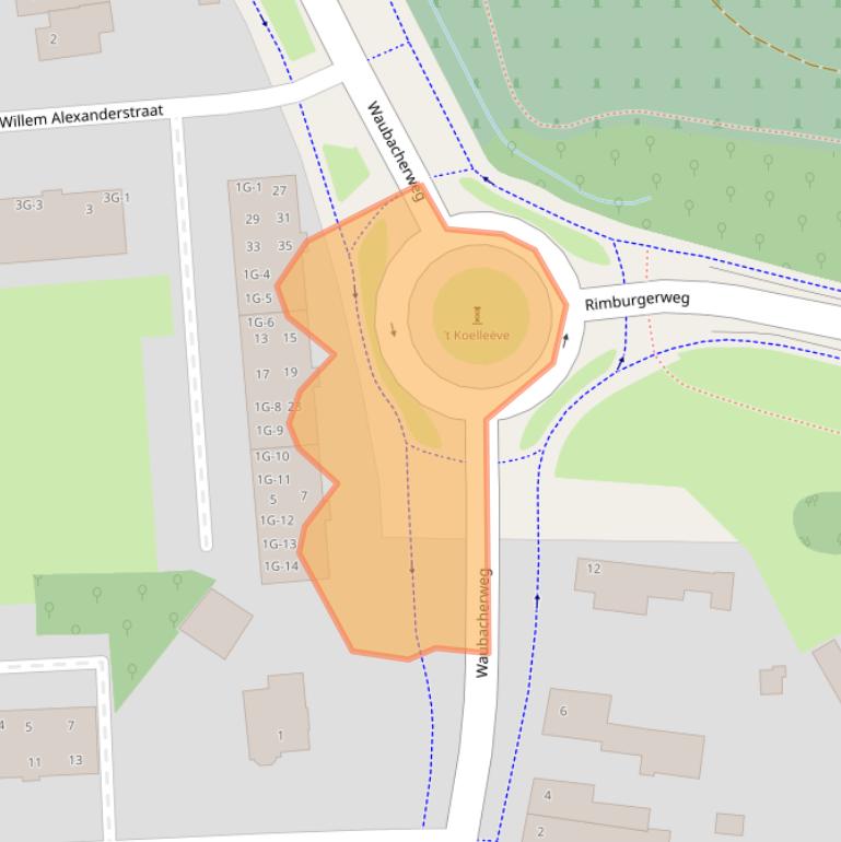 Kaart van postcodegebied 6471XS.