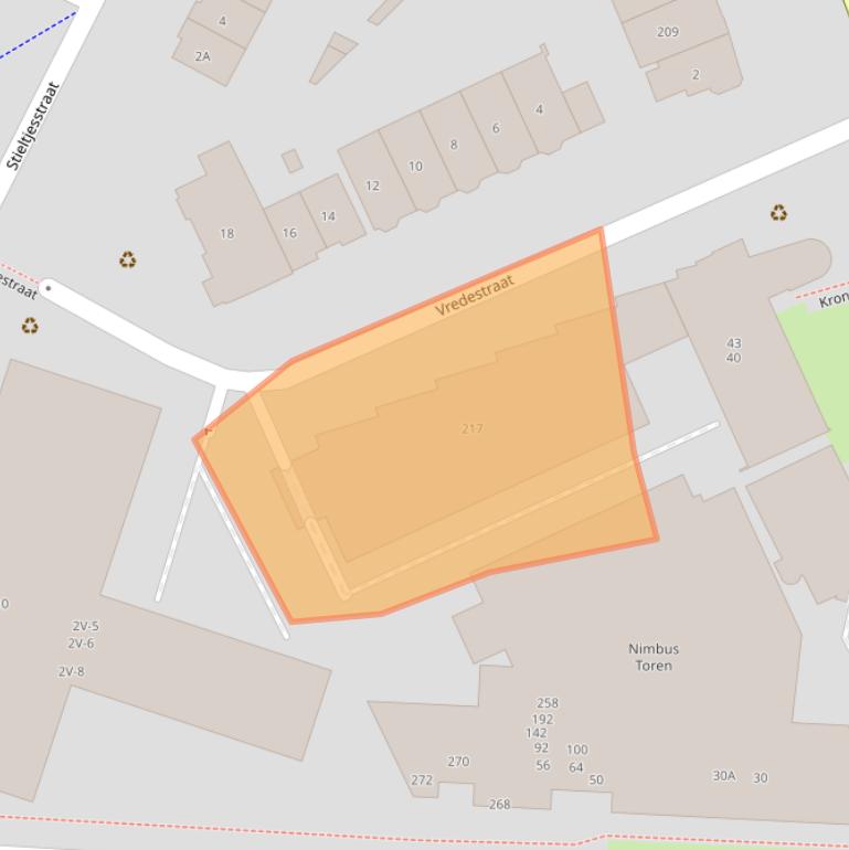 Kaart van postcodegebied 6511AD.