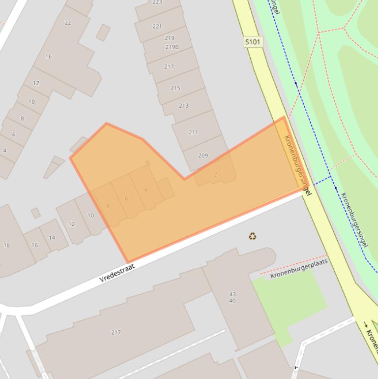 Kaart van postcodegebied 6511AE.