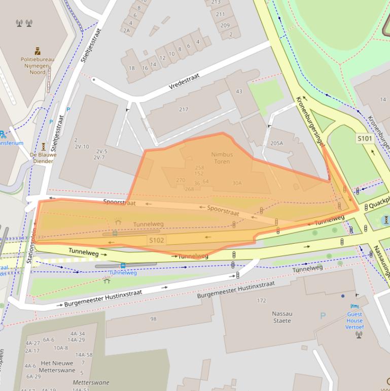 Kaart van postcodegebied 6511AH.