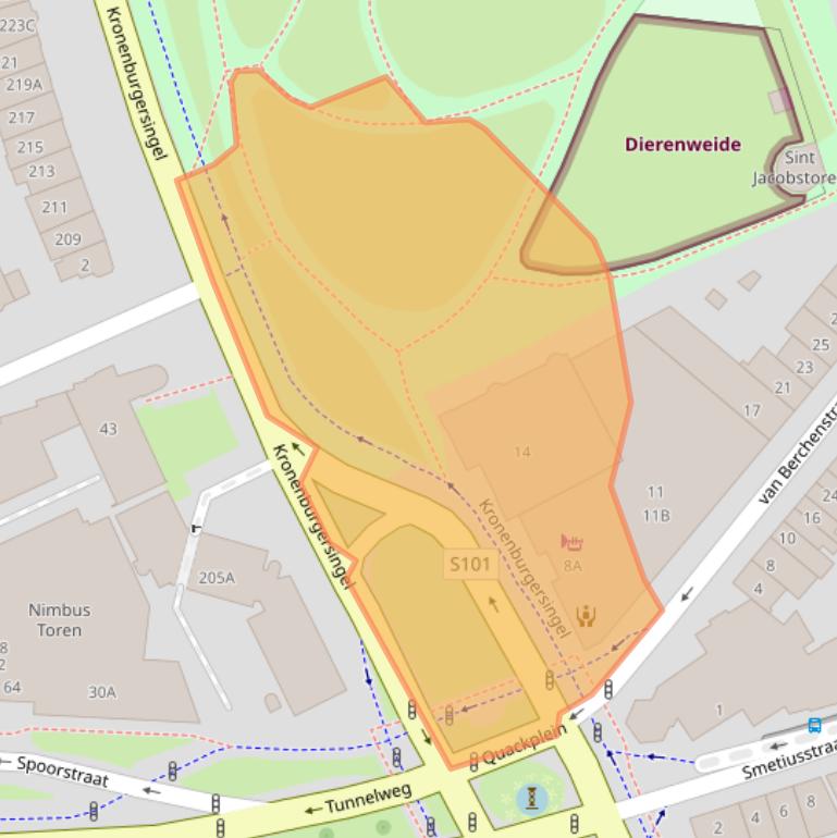 Kaart van postcodegebied 6511AT.