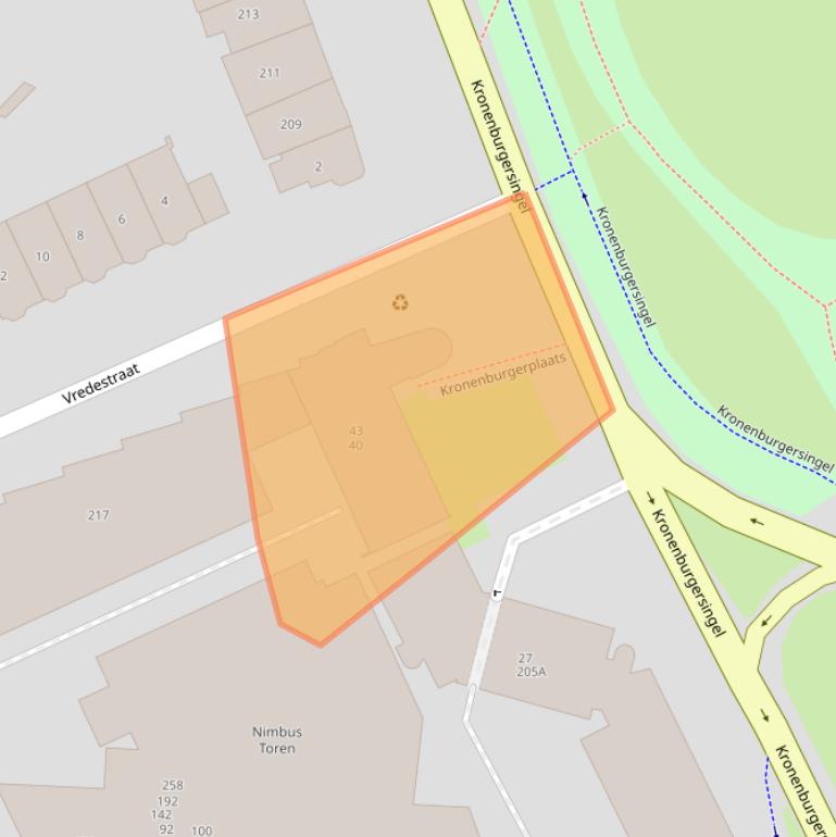 Kaart van postcodegebied 6511AW.