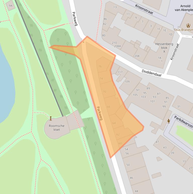 Kaart van postcodegebied 6511BJ.