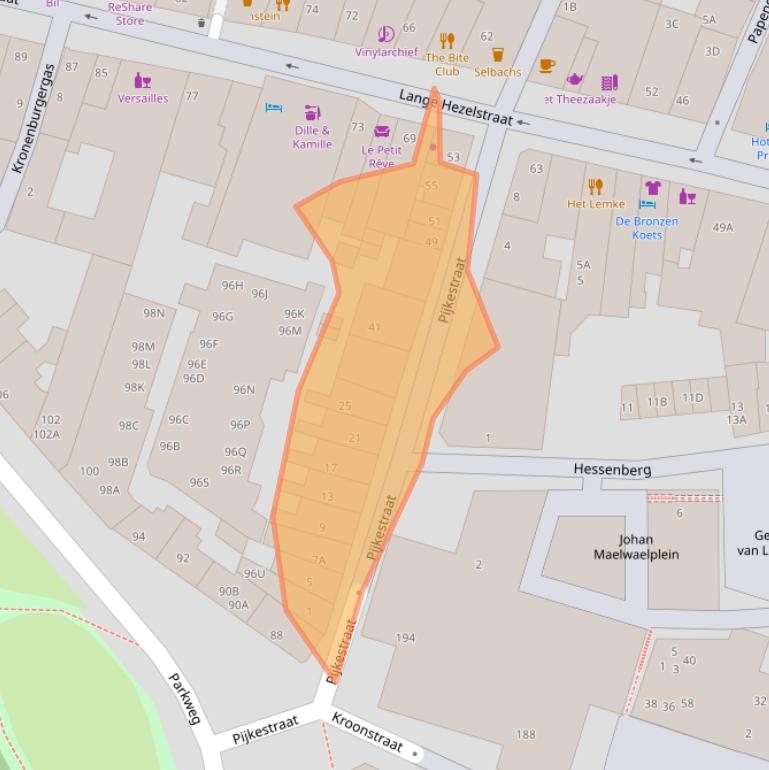 Kaart van postcodegebied 6511BN.