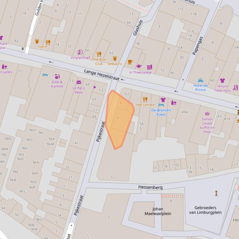 Kaart van postcodegebied 6511BP.