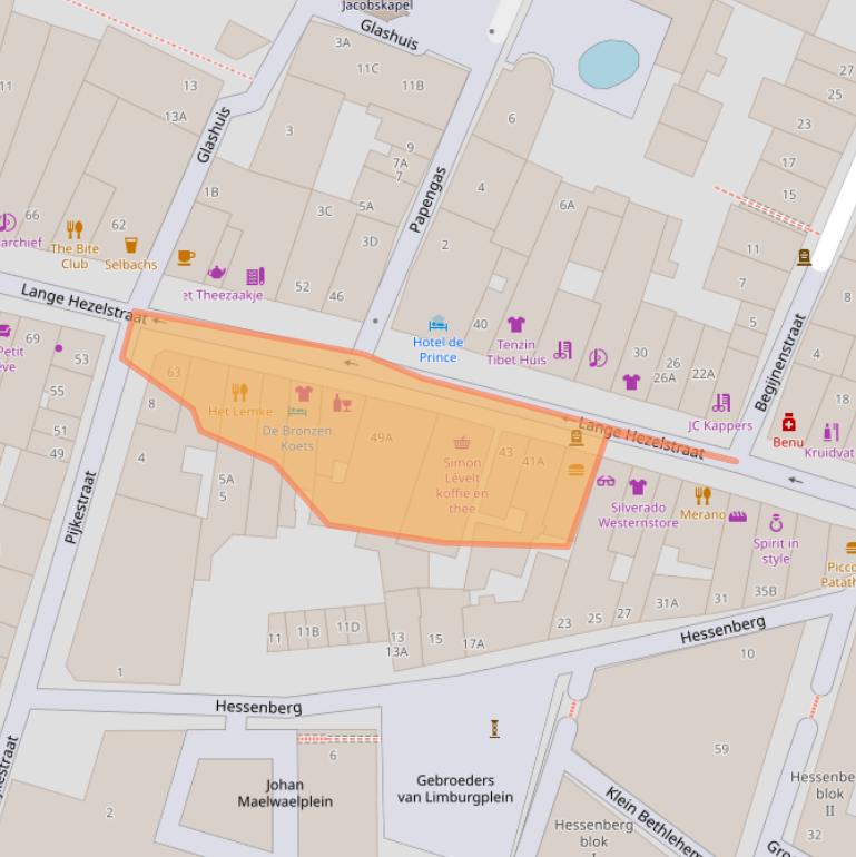 Kaart van postcodegebied 6511CC.