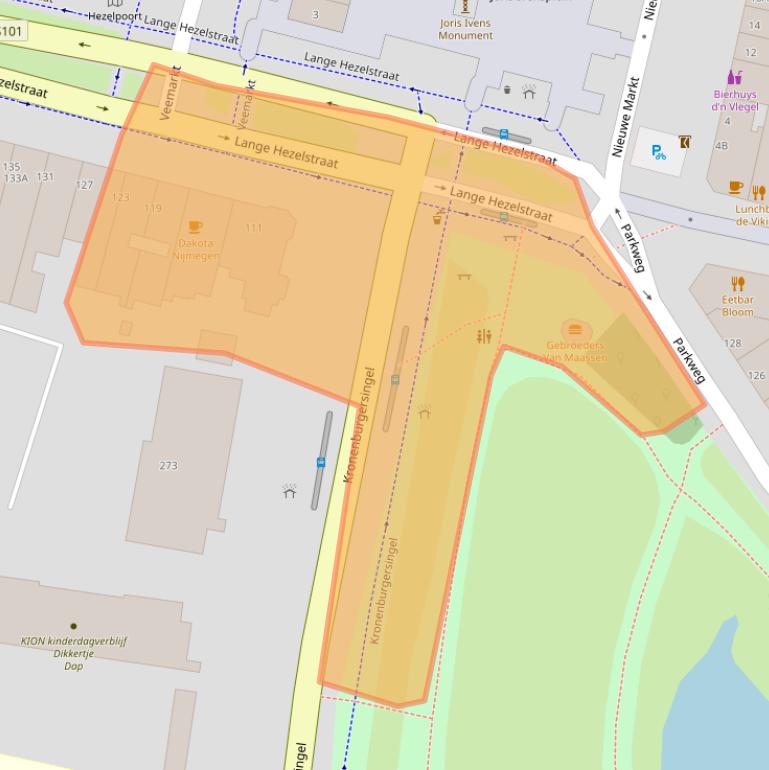 Kaart van postcodegebied 6511CG.