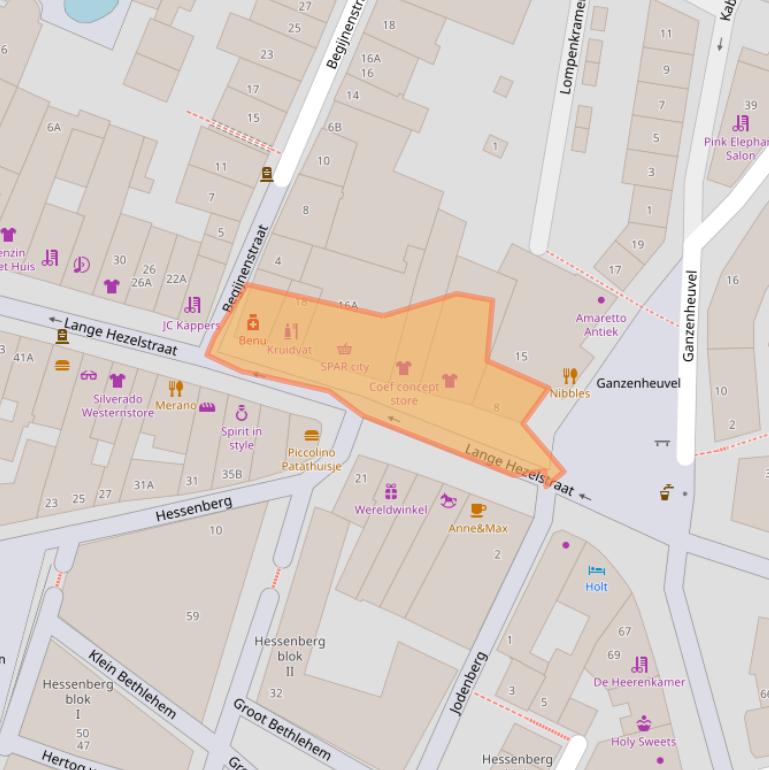 Kaart van postcodegebied 6511CJ.