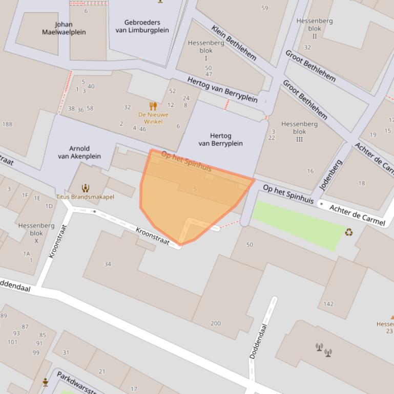 Kaart van postcodegebied 6511CW.