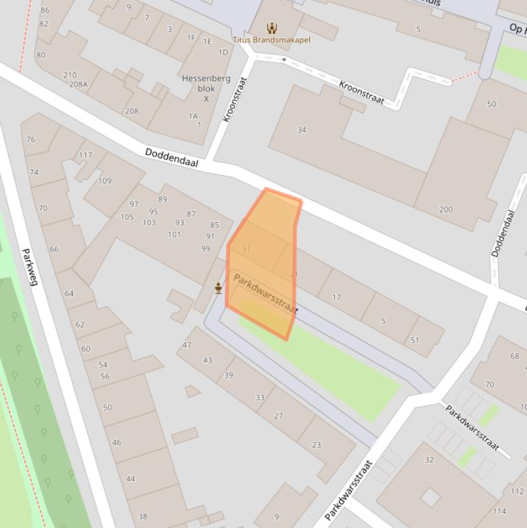 Kaart van postcodegebied 6511DB.