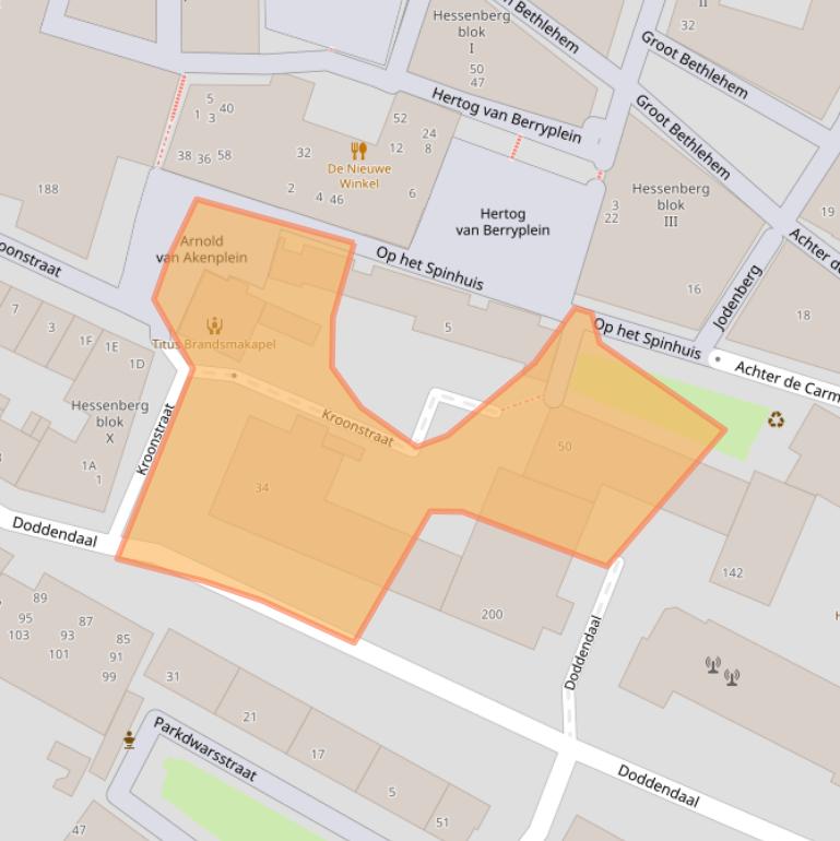 Kaart van postcodegebied 6511DW.