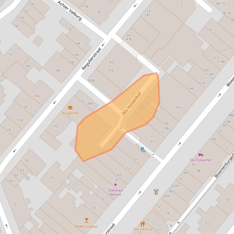 Kaart van postcodegebied 6511EA.