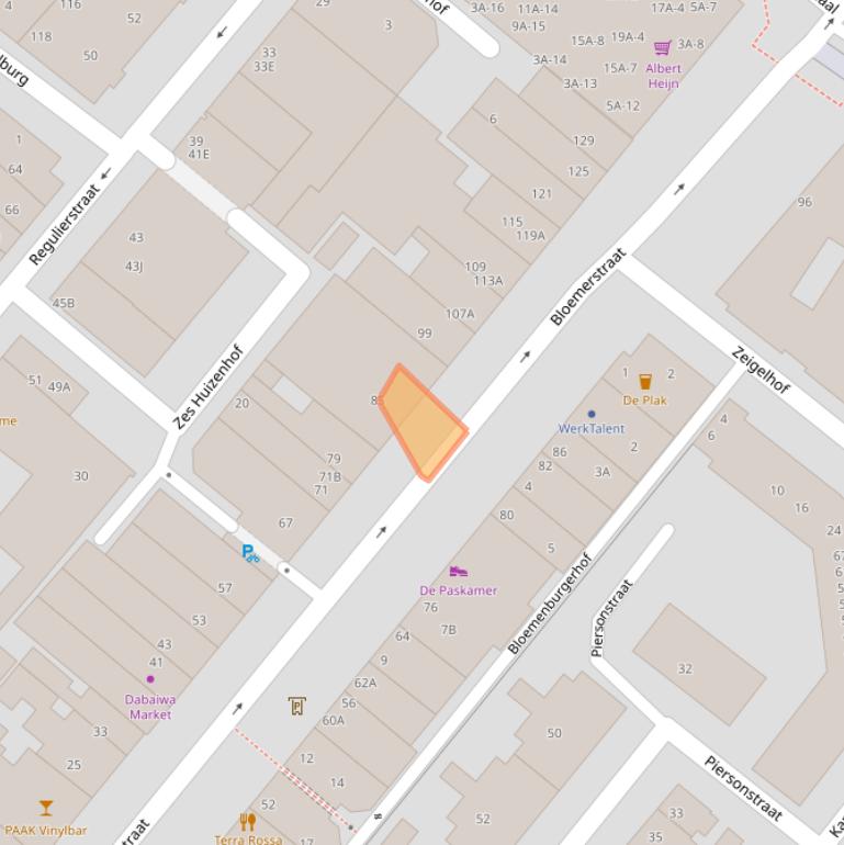 Kaart van postcodegebied 6511EE.