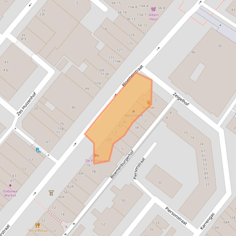 Kaart van postcodegebied 6511EM.