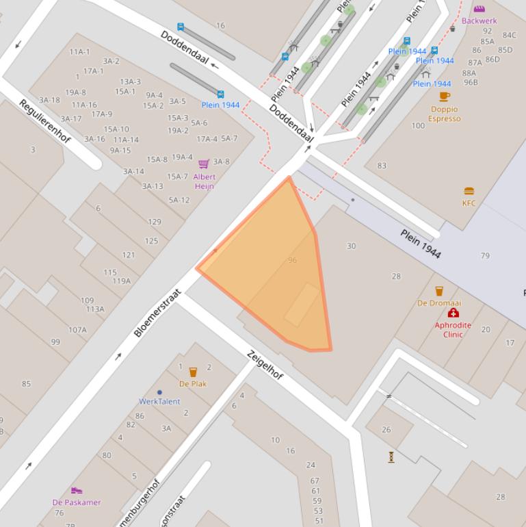 Kaart van postcodegebied 6511EN.