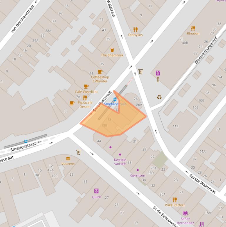 Kaart van postcodegebied 6511ET.