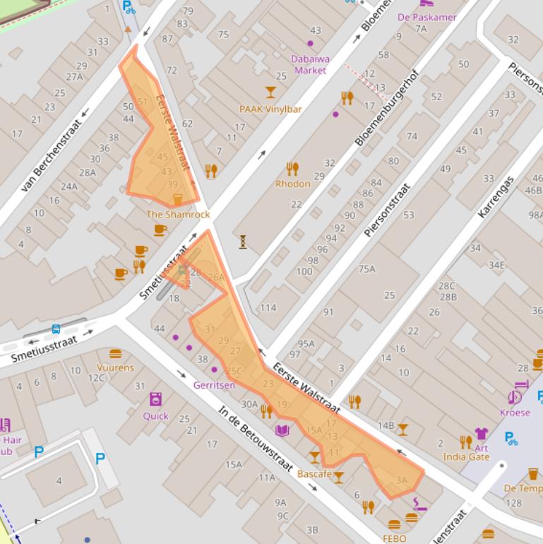 Kaart van postcodegebied 6511GE.