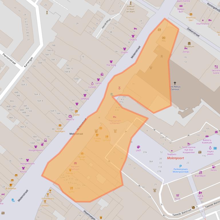 Kaart van postcodegebied 6511HA.