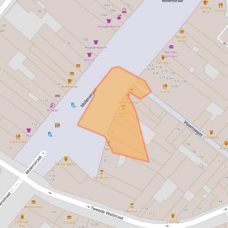 Kaart van postcodegebied 6511HB.