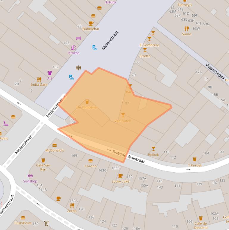 Kaart van postcodegebied 6511HC.