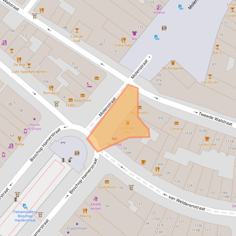 Kaart van postcodegebied 6511HD.