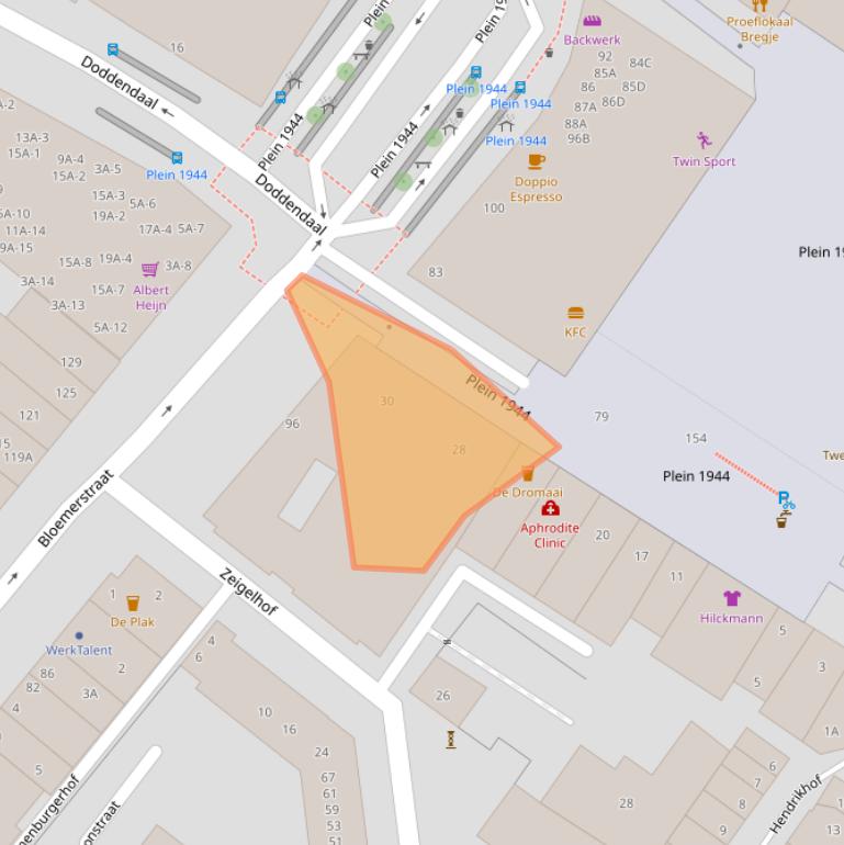 Kaart van postcodegebied 6511JD.