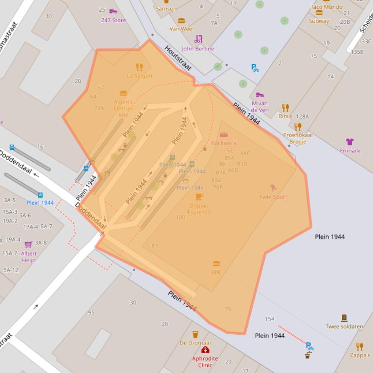 Kaart van postcodegebied 6511JE.