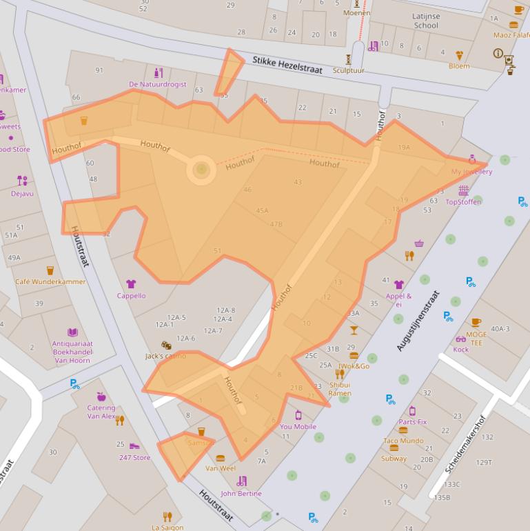 Kaart van postcodegebied 6511JT.