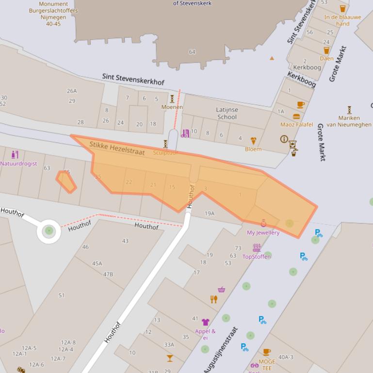 Kaart van postcodegebied 6511JV.