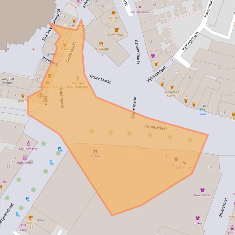 Kaart van postcodegebied 6511KA.