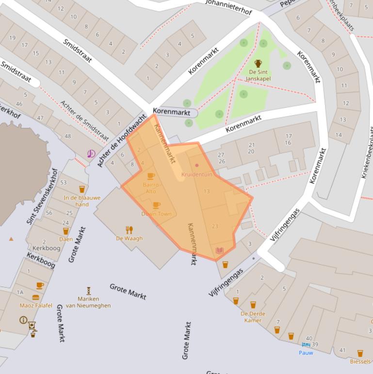 Kaart van postcodegebied 6511KC.