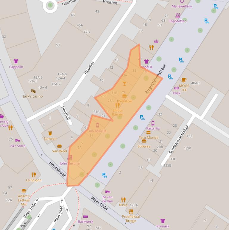 Kaart van postcodegebied 6511KD.