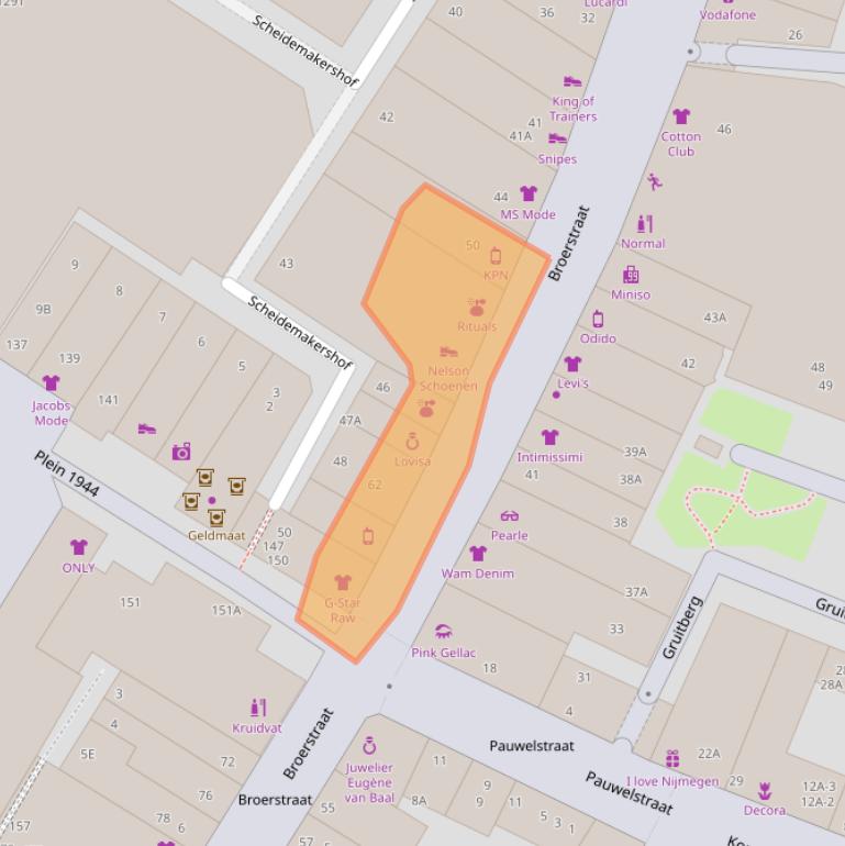 Kaart van postcodegebied 6511KP.