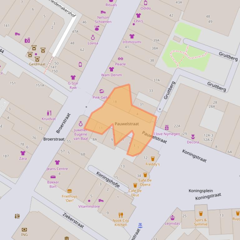 Kaart van postcodegebied 6511KW.