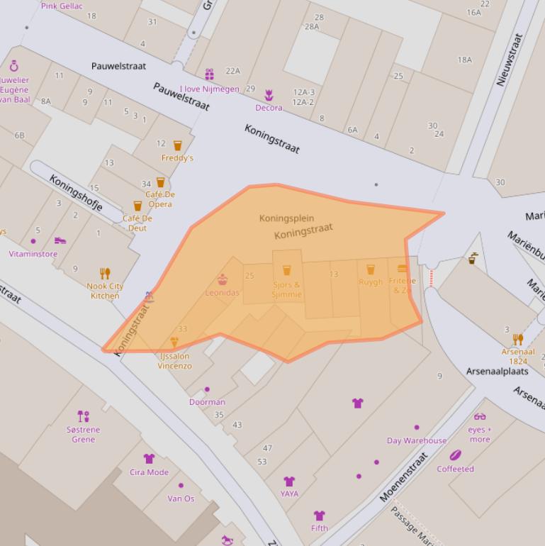 Kaart van postcodegebied 6511LA.