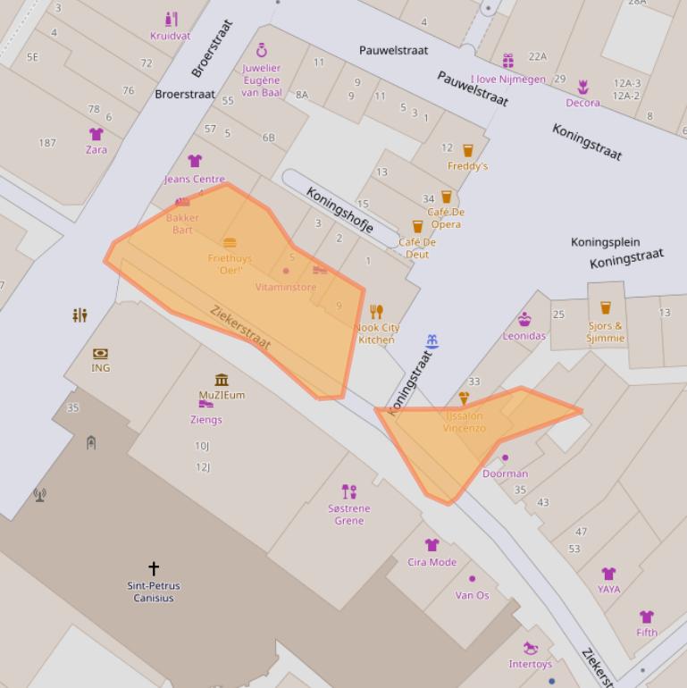 Kaart van postcodegebied 6511LD.