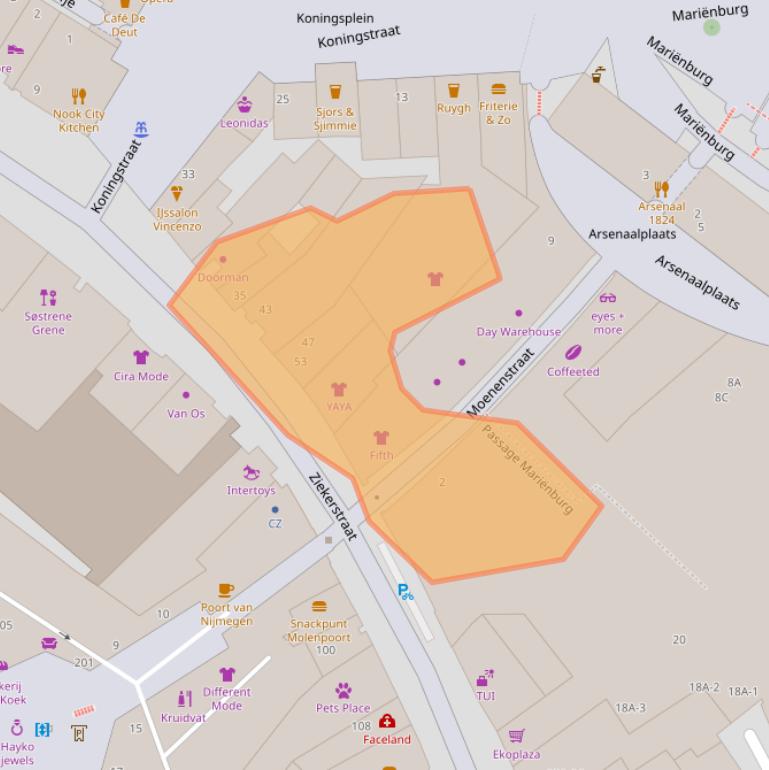 Kaart van postcodegebied 6511LE.