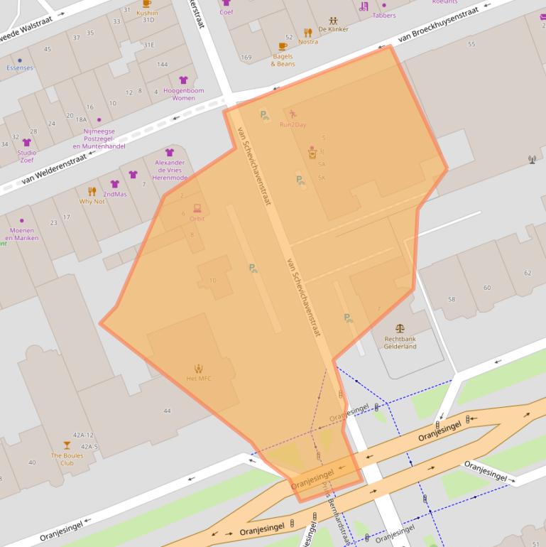 Kaart van postcodegebied 6511LM.