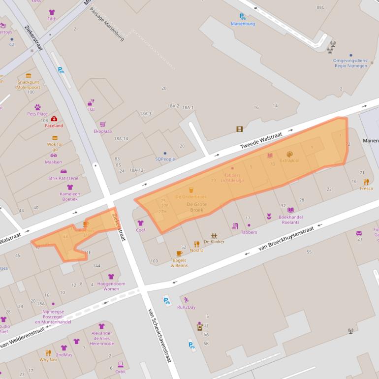 Kaart van postcodegebied 6511LN.